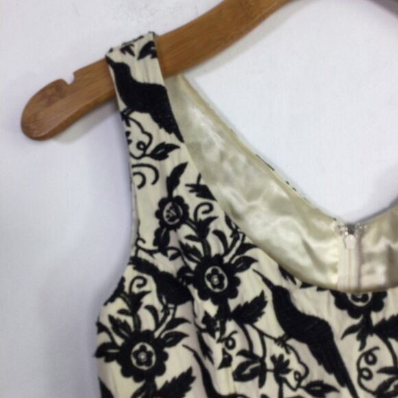 Betsey Johnson Womens Fit & Flare Halter Midi Dress Embroidered Black Bird - Picture 6 of 16